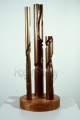 PP70, 8x8x19.5 inches, cast bronze, cherry wood base, 1990